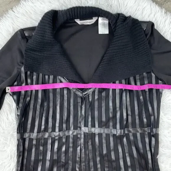 DRAPERS & DAMONS faux leather sheer front coat,  jacket. Size medium - Picture 4 of 8